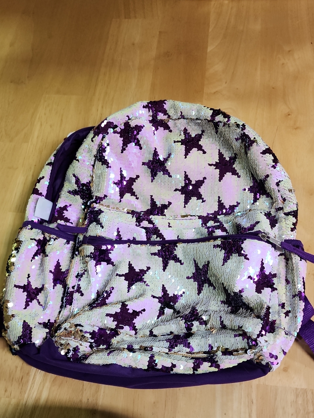 Accessory Innovations Kids Purple Reversible Sequin Star Backpack & Lunchbox Set - Picture 3 of 16